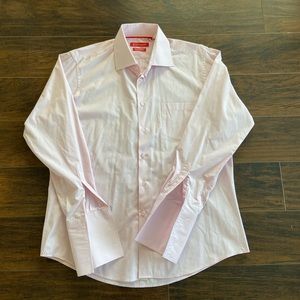 Gino Valentino pink dress shirt sz XL
